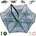 The Magic Foldable Fishing Trap, Folding Fishing Net，2024 Upgrade Auto-Foldable Strengthened Fishing Trap Net, Minnow Traps for Bait Fish，Fish Traps，Crawfish Trap，Minnow Trap