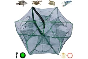 GENERIC The Magic Foldable Fishing Trap, Folding Fishing Net，2024 Upgrade Auto-Foldable Strengthened Fishing Trap Net, Minnow Traps for Bait Fish，Fish Traps，Crawfish Trap，Minnow Trap