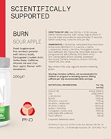 PhD Burn Pre Workout Powder with L Carnitine 20 Servings Sour Apple 200g view 4