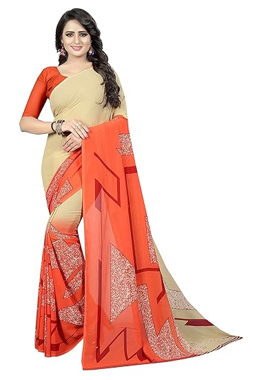 Georgette with blouse piece Saree (SDPL-KIMAYA 27_ Multicoloured_ Free Size)