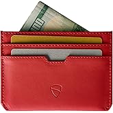 Vaultskin MOORGATE Slim Card Holder - Minimalist Leather Wallet, RFID Blocking Sleeve, Fits Front Pocket, for Men and Women