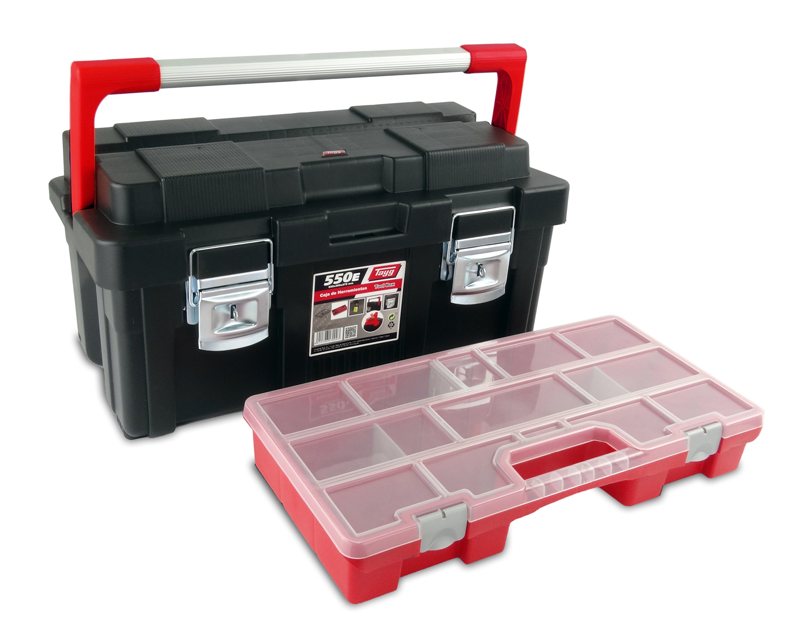 Tayg 171000 Plastic-aluminium tool box mod. 550-E, 550 x 300 x 275 mm