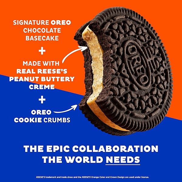 OREO REESE’S PEANUT BUTTERY CREME CHOCOLATE SANDWICH COOKIES, LIMITED EDITION, 10.81 OZ