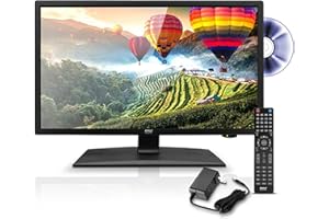 Pyle 21.5 Inch 1080p LED RV Television - Slim Flat Screen Monitor FHD Small TV w/HDMI, RCA, Multimedia Disk/DVD Combo, 12/24 Volt Car Adapter, Wall Mount, Works w/Mac PC, Includes Remote Control