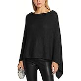 AlisOker Cashmere Poncho Sweaters for Women Lightweight Soft Pashmina Capelet Versatile Knit Pullover Asymmetrical Tops 2026