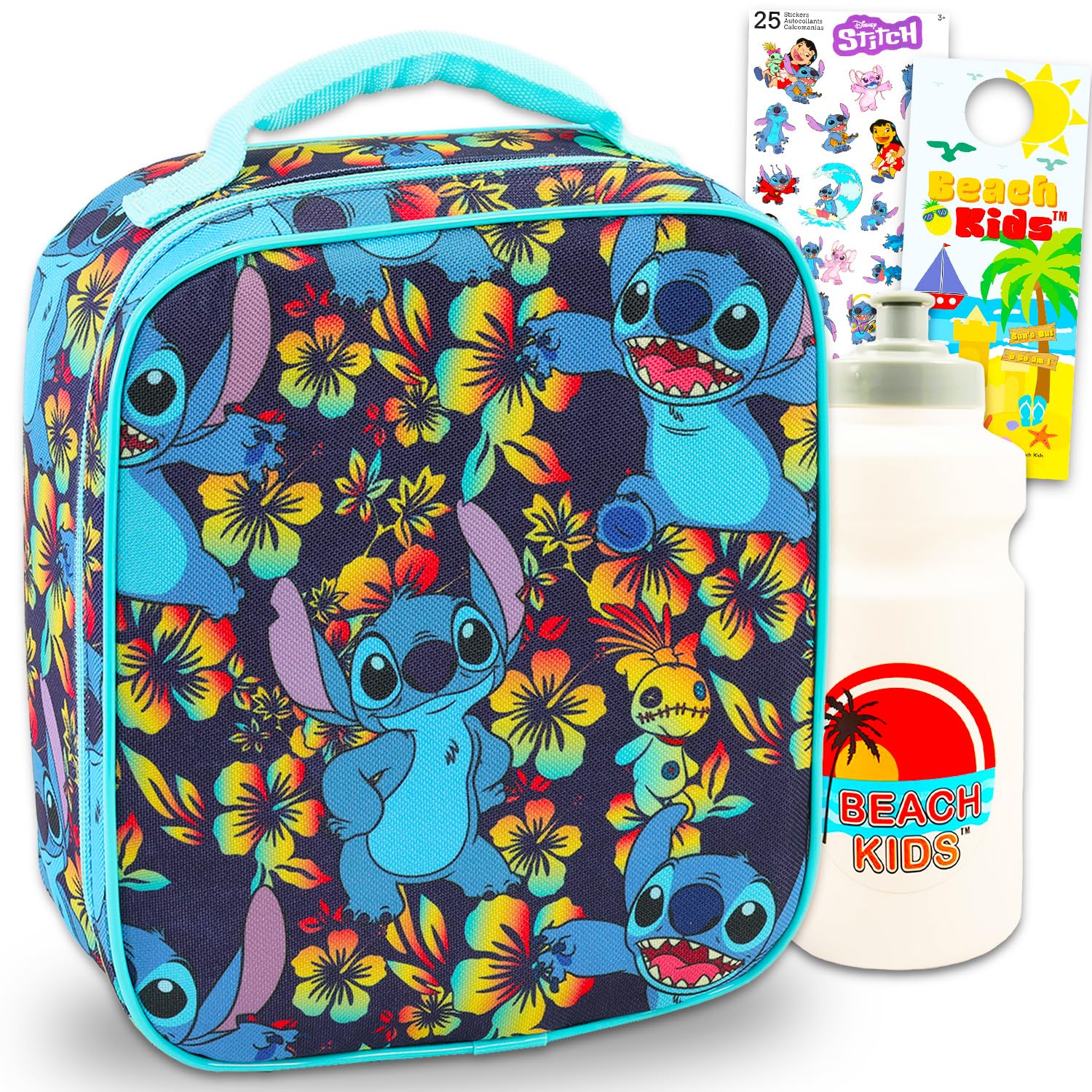 Photo 1 of Disney Lilo and Stitch Lunch Bag Set - Bundle with Disney Lunch Box, Stickers, Reusable Water Bottle, and More | Stitch Lunch Container for Kids