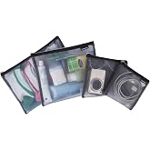 Travelon Set of 4 Mesh Pouches, Gray, 9.5 x 12.75 x 0.5