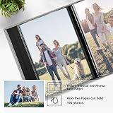 Vienrose 4x6 Photo Album Linen Cover 100 Pockets Beiges Black Pages view 6