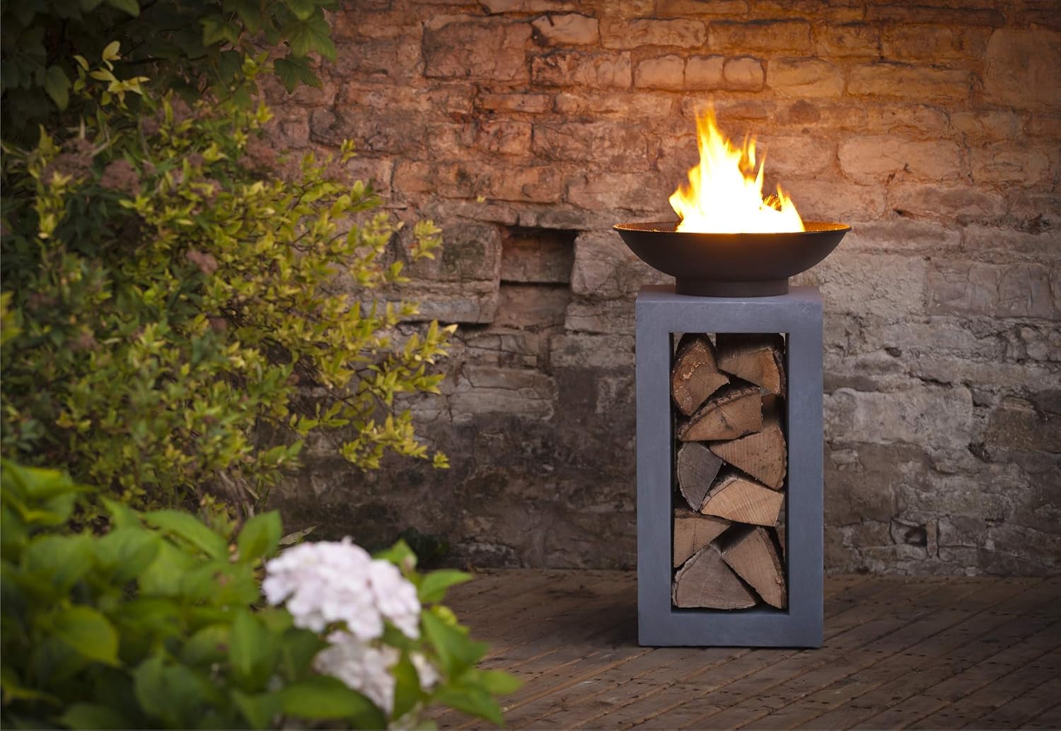 Ivyline Firebowl & Square Console Cement 68cm Fire Bowl Amazon.co.uk