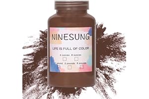 ninesung Powder Coating Paint, Coat Spray Paint, Powder Coating Powder Paints, Brown Powder Coat Paint for Metalwork, Crafts, Fishing Leads and Jig Heads (4 Ounces, Brown)