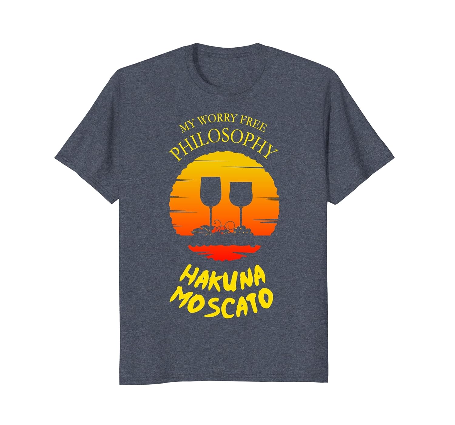 Hakuna Moscato It Means Drink Fine Wine Funny T-Shirt-anz