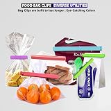 OUTTELL 18 Pcs Food Bag Clips, Reusable Plastic Seal Clips, 4 Colors view 6