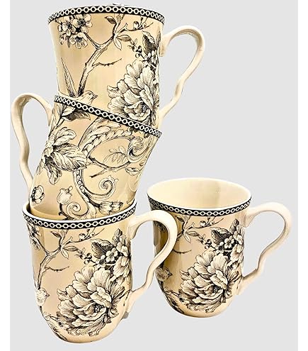 Amazon.com | 222 Fifth Northwood Cottage Jumbo 24 Oz Mug: Coffee Cups & Mugs