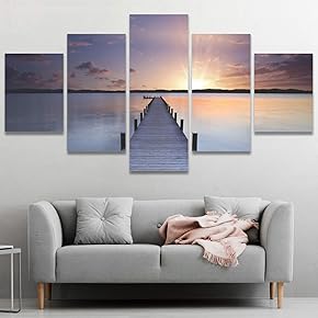 SIGNWIN Framed Canvas Wall Art A Pier Over...