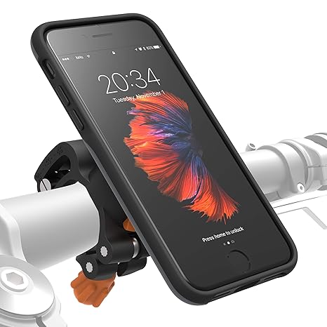 MORPHEUS LABS M4s iPhone 8 / 7 Fahrrad Halterung Fahrradhalterung - Handyhalterung & iPhone 8 / 7 Hülle magnetisch fürs Rad, DropTest, mit Quick Lock, Bike-Kit passend für meisten Lenker grau