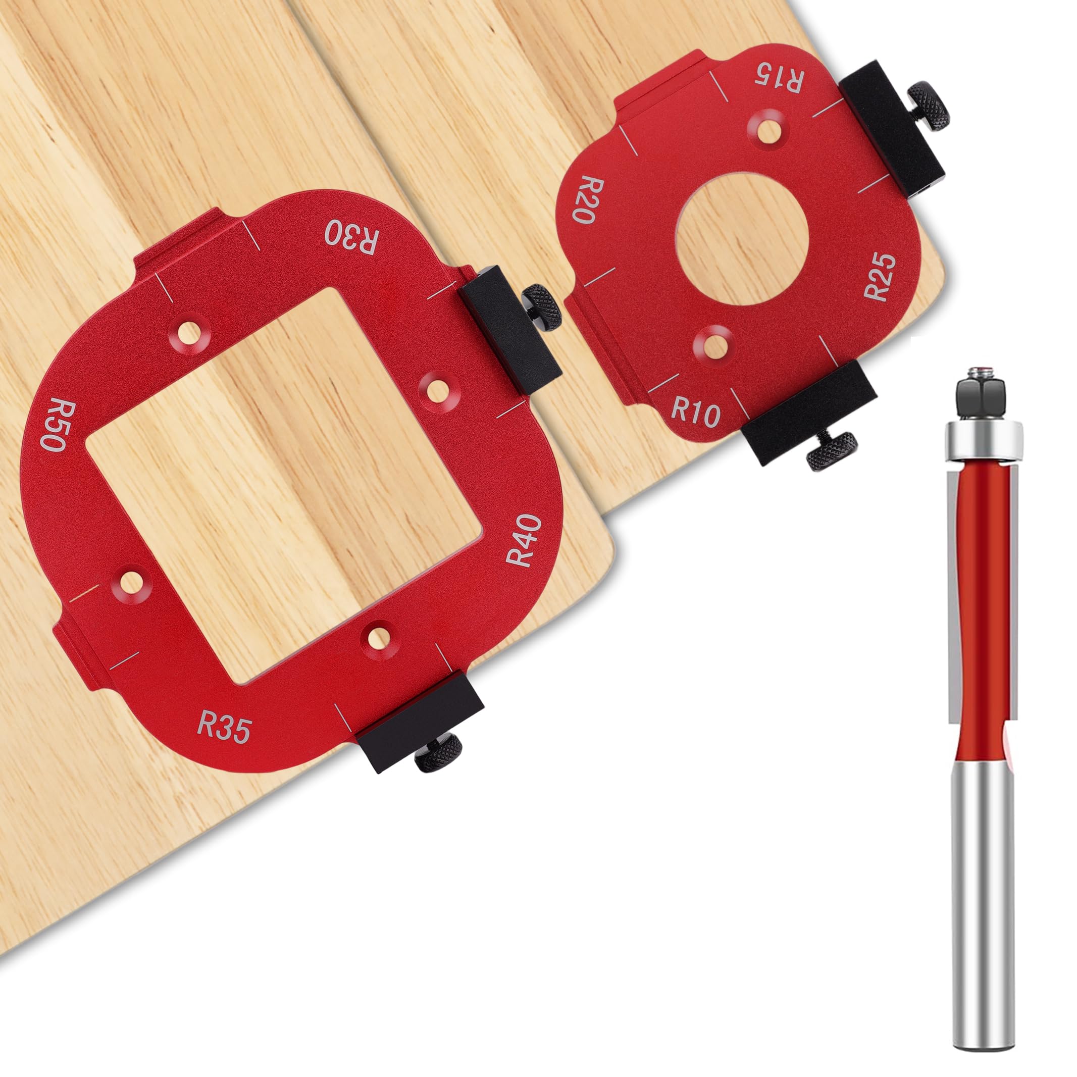 Photo 1 of ETCYAOXIN Router Templates and Jigs for Woodworking,Guides and Edge Guide for Precision Routing,Router Tool,Corner Radius Templates for Routers R10/R15/R20/R25/R30/R35/R40/R50