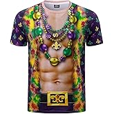 Men's Novelty Muscle T-Shirt Fake Abs Printed Costume