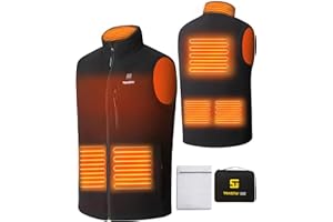 Men's Heated Vest, USB Electric Heated Fleece Vest Lightweight Heating Vest (Battery Not Included)