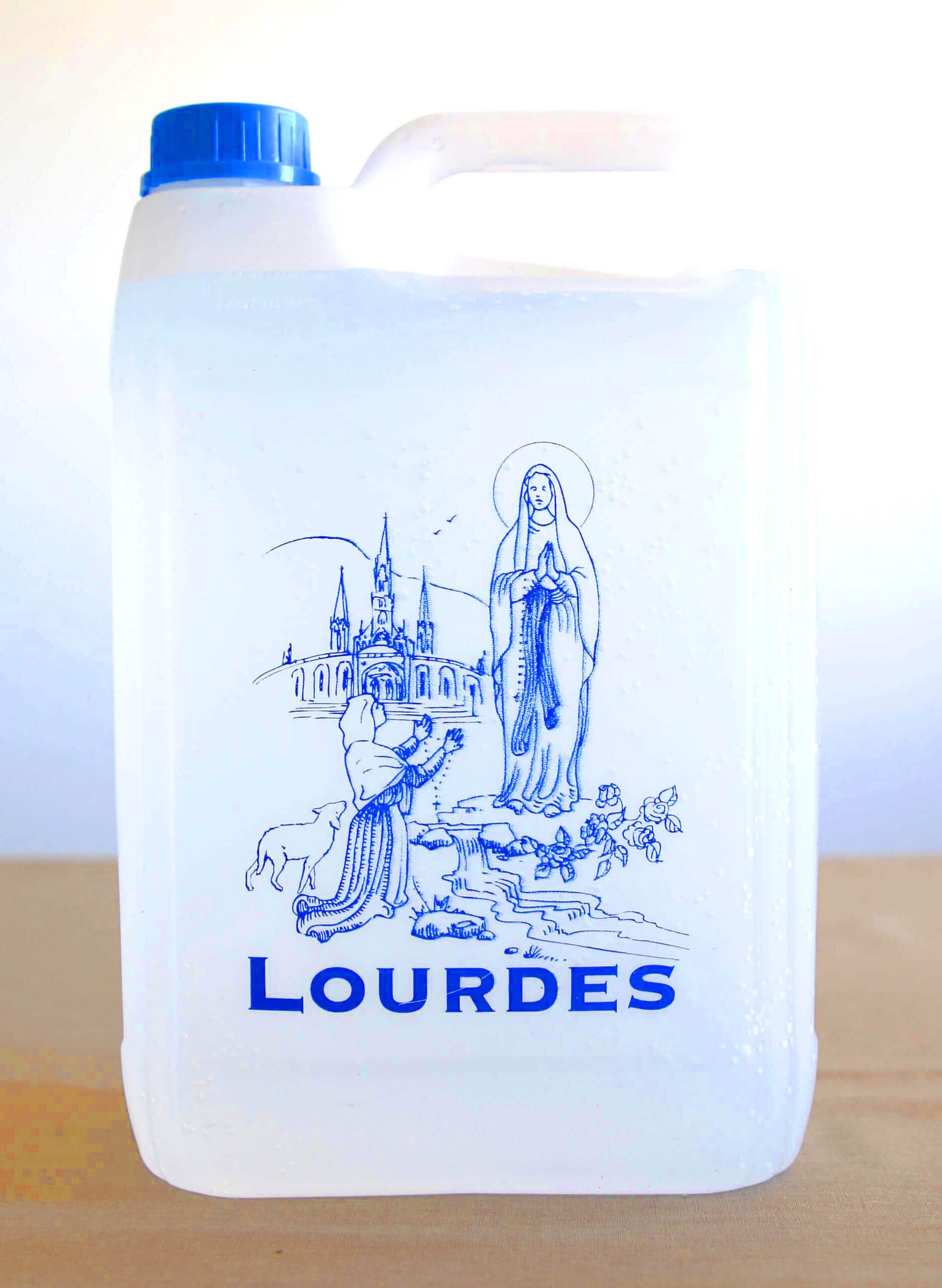 LOURDES HOLY WATER CONTAINER 5L (1,321 GAL) LAST UNITS Filled with