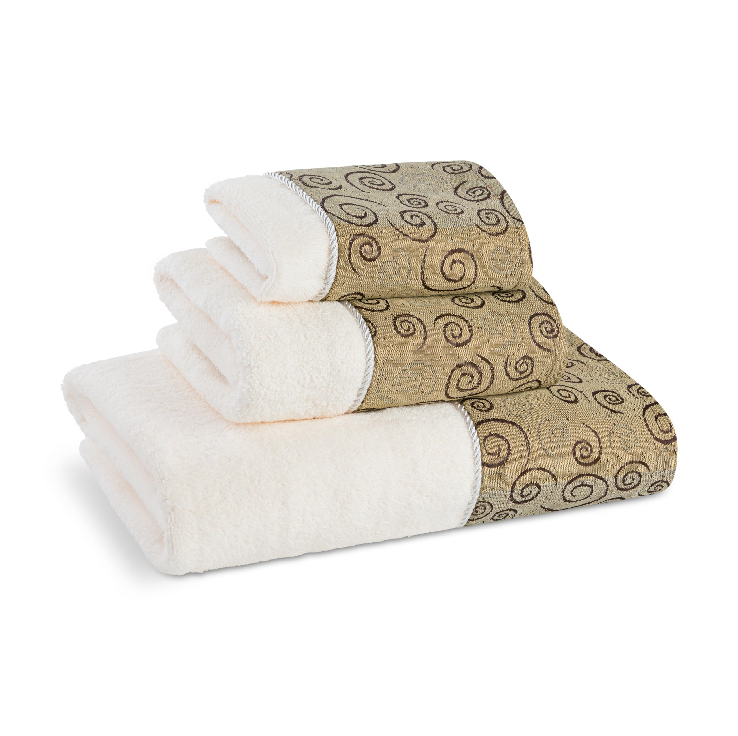 Photo 1 of Zahari Home Miramar 3 Piece Bath Towel Set - Modern Decor, Unique Design, Multi Color Towel Set