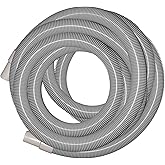 Hydro-Force AH36BH Carpet Cleaning Vacuum Hose with Cuffs for Truck Mounts and Portable Extractors, 1.5" x 25', Gray
