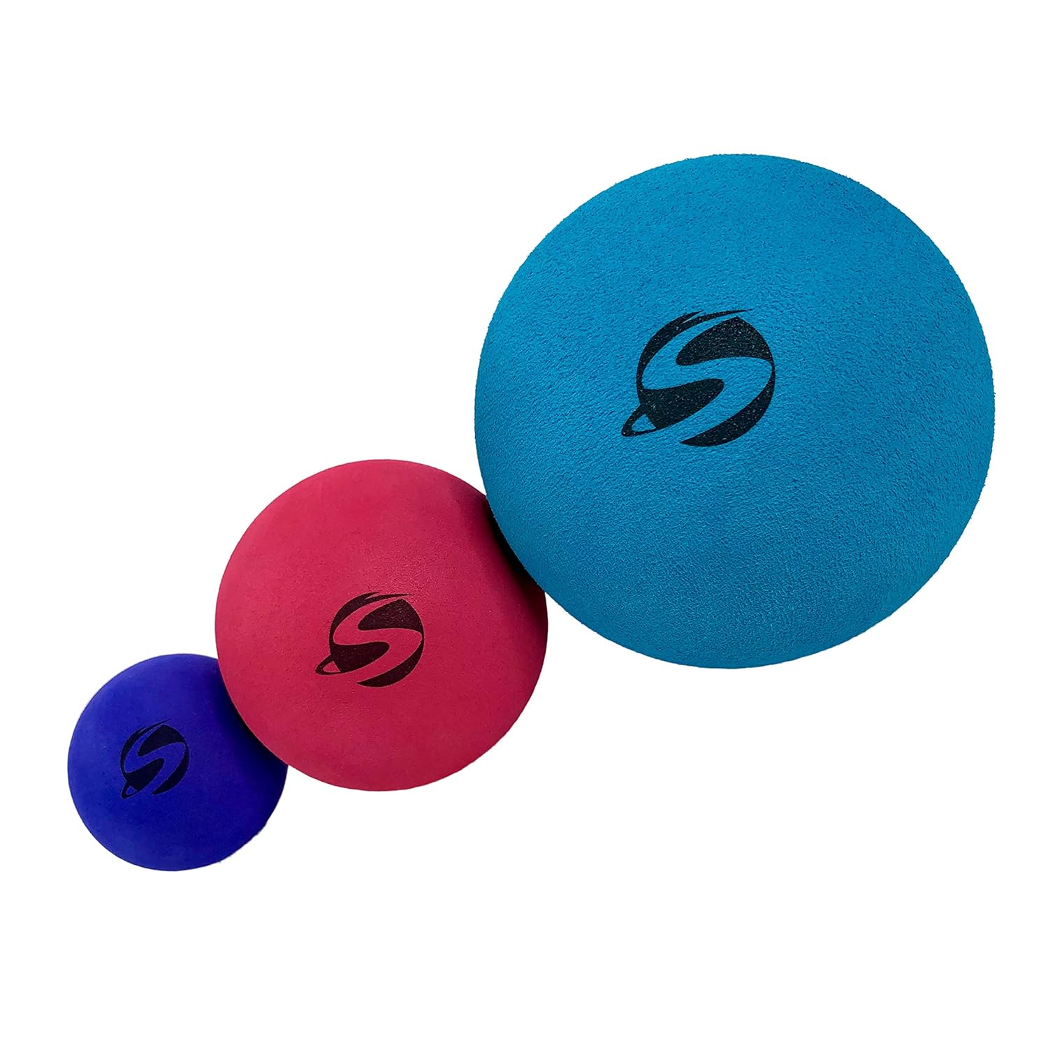 Sportlite Massage Ball Set Softer Foam Massage Balls 3 Pack Large