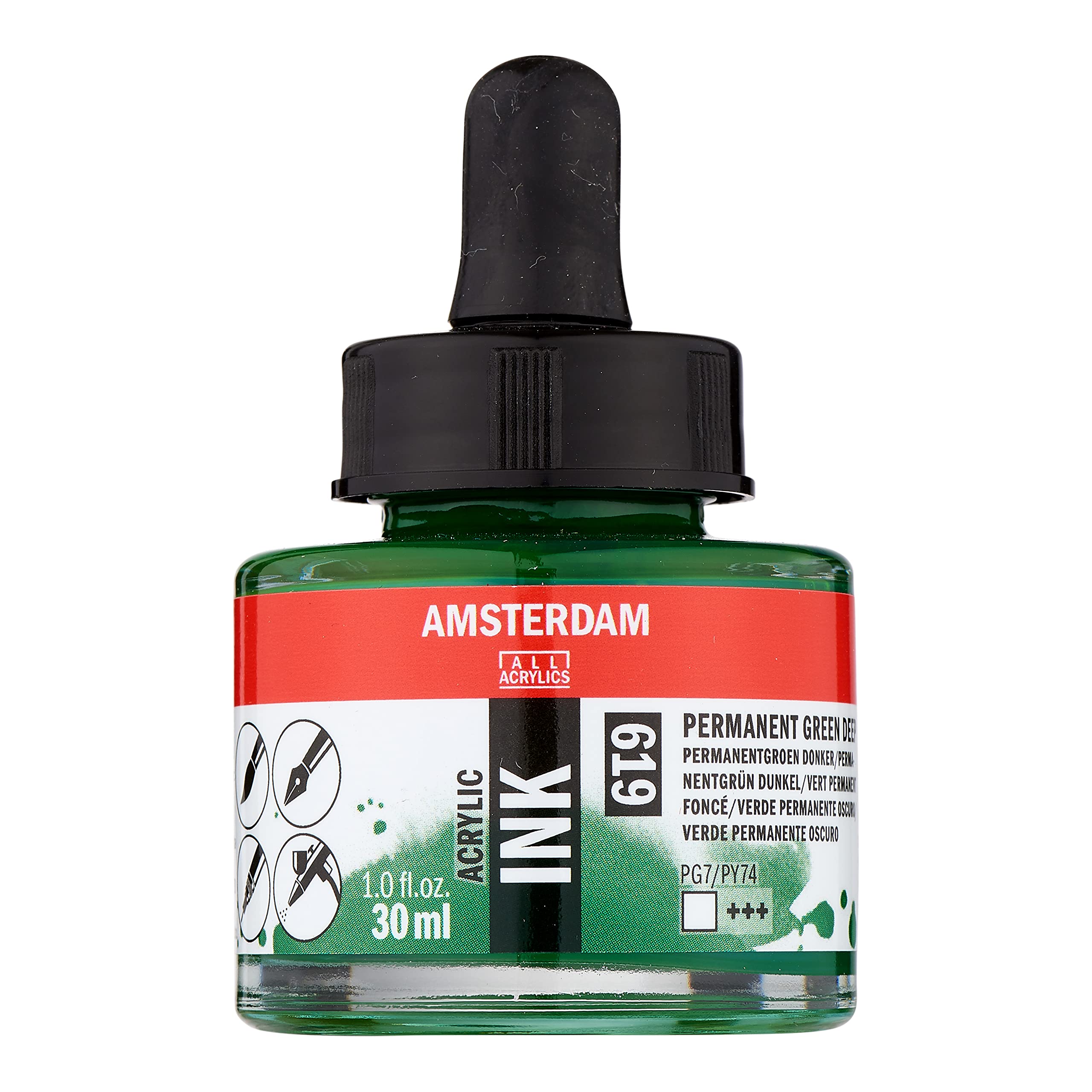 Amsterdam ACRYLC Ink, Permanent Green Deep, One Size
