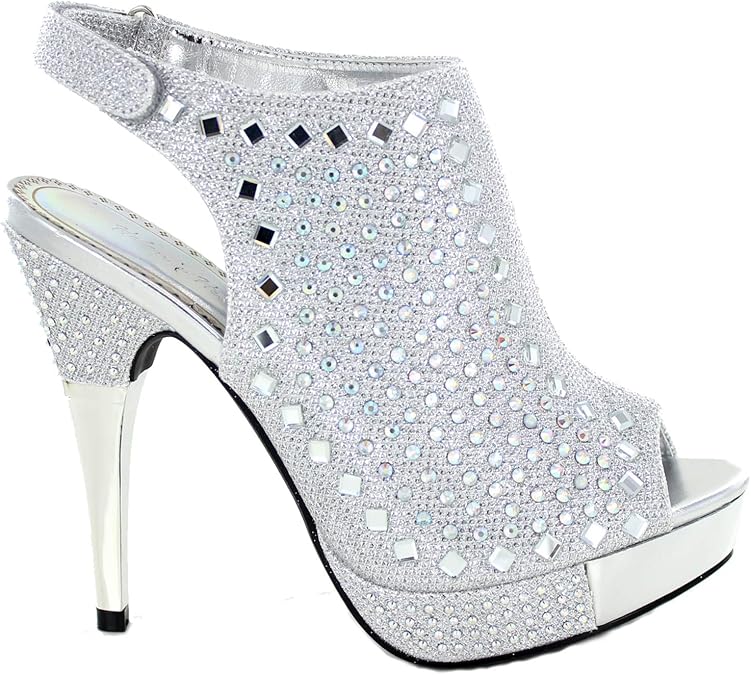 Helens Heart FSY369 Ladies Crystal High Heel