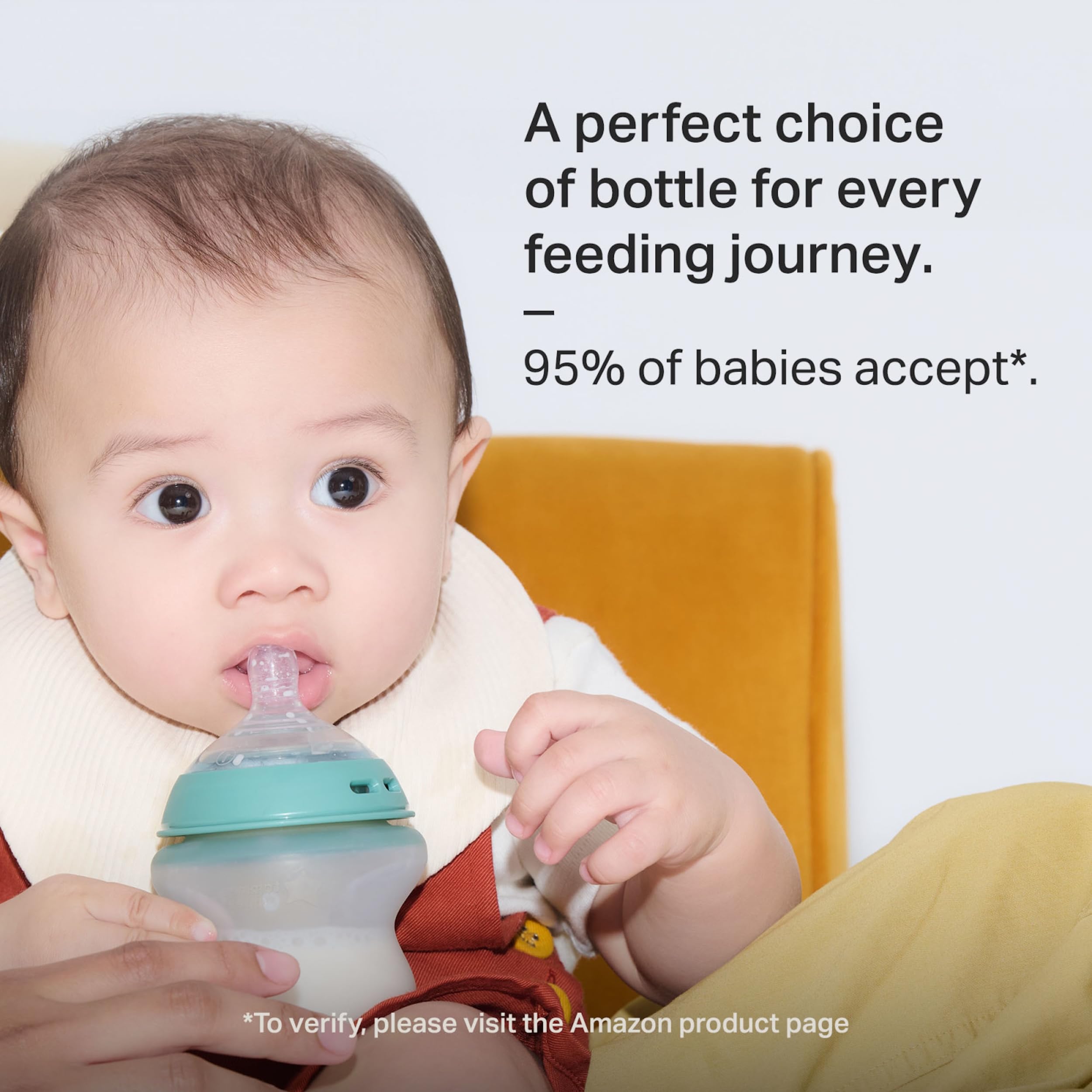 Tommee Tippee Natural Start Anti Colic 9 oz BPA Free Silicone Baby Bottles, 0+ Months, Silicone Feels Like Mother's Skin, Slow Flow Breast-Like Nipple, Clear, Pack of 2