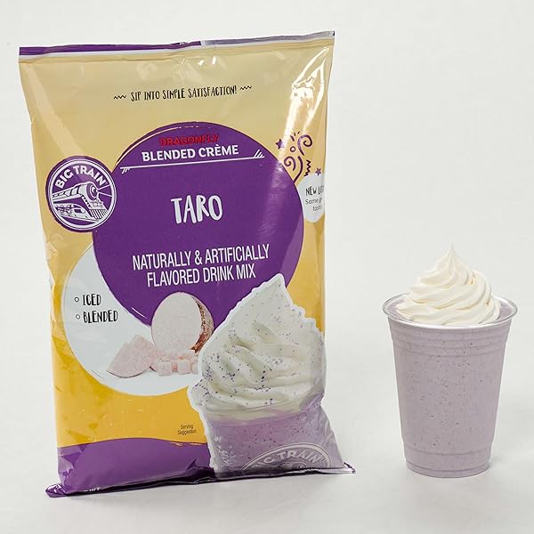 BIG TRAIN DRAGONFLY TARO BLENDED CRÈME BEVERAGE MIX, 3.5 POUND (PACK OF 1)