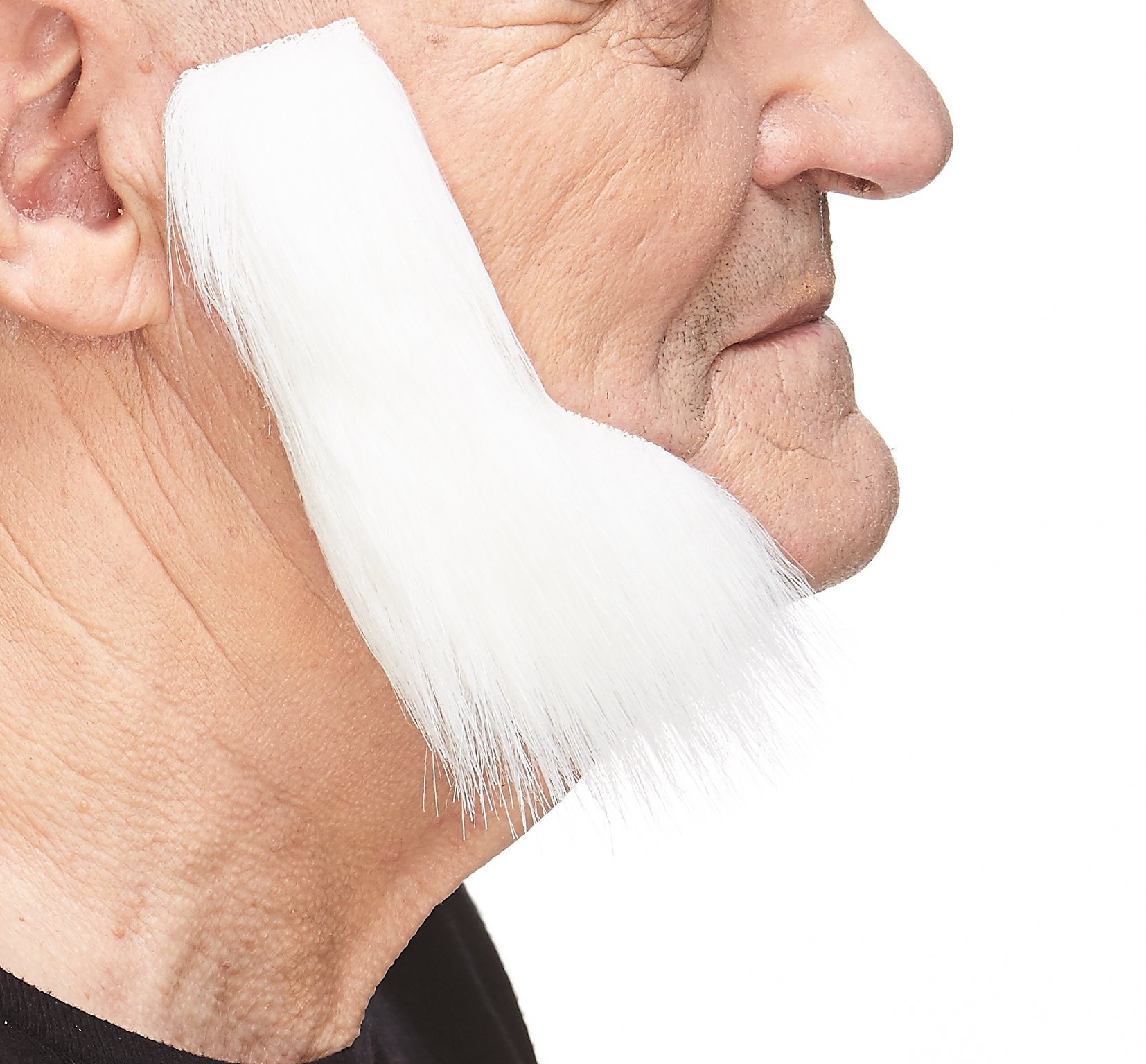 Photo 1 of Mustaches Self Adhesive Fake Mutton Chops, Novelty, Sideburns False Facial Hair, Costume Accessory for Adults.White Color