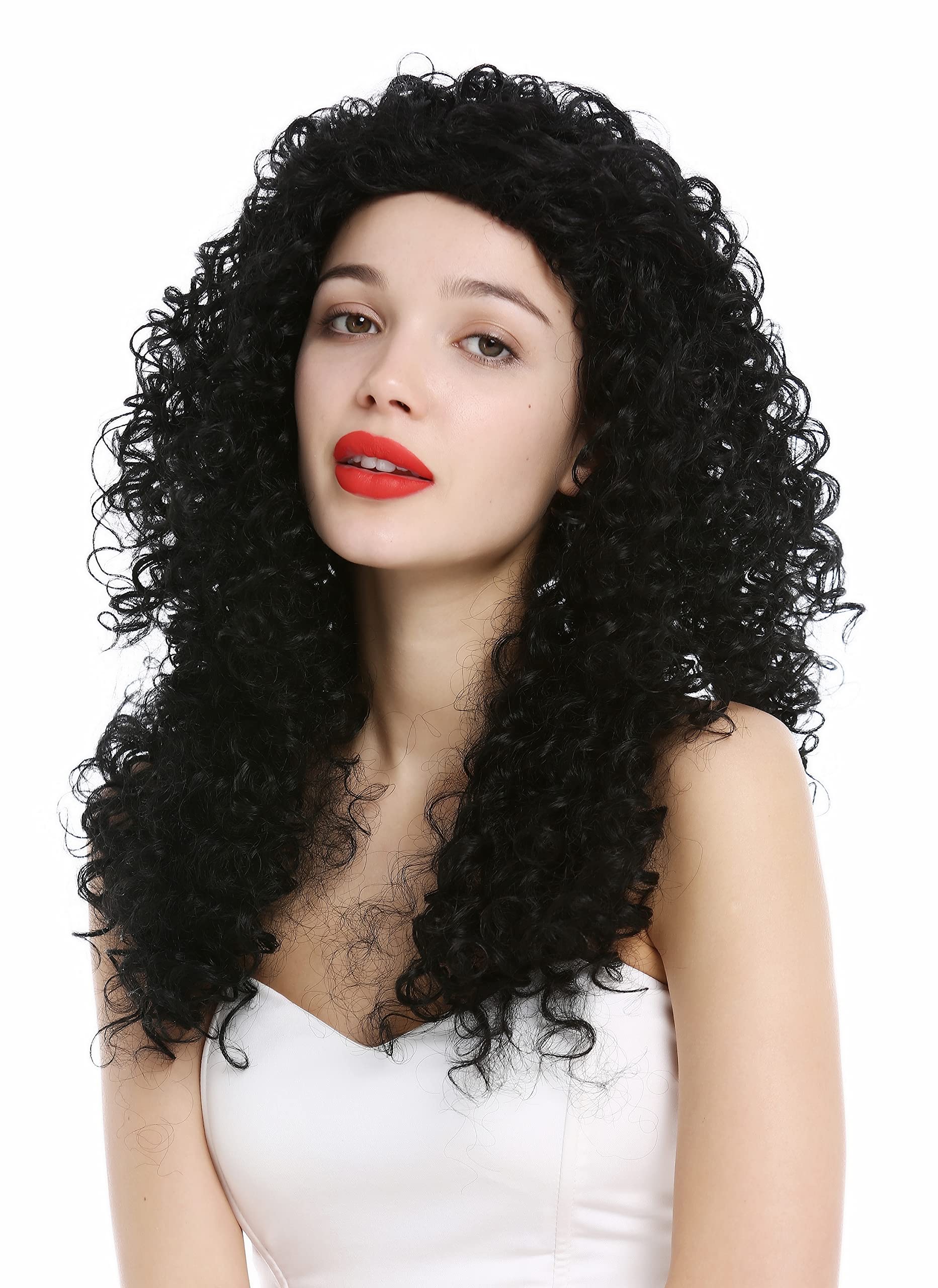 WIG ME UP - VK-35-1 Lady Wig long very curly voluminous curls curled black