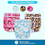 Pet Soft Washable Dog Nappies Female 3 Pack - Period Pants XS 10-14 in view 4