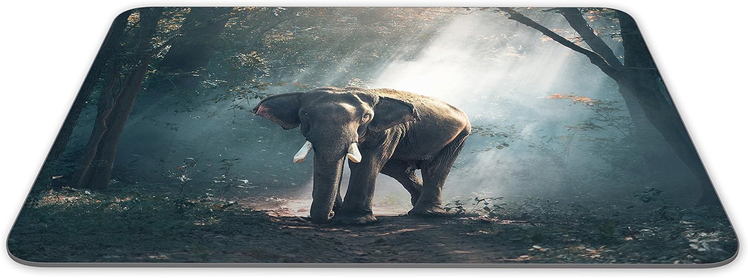 African Elephant Mouse Mat Pad - Animal Mum Sister Daughter Computer #13162, Multicolor, 23.5cm x 19.6cm x 5mm - Image 3