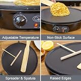 Quest Electric Pancake Maker & Crepe Maker 12 inch Non Stick Surface view 3