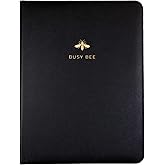 Deluxe Organizer Padded Padfolio, Portfolio Business Document Case with Ruled Letter-Size Perforated Writing Pad