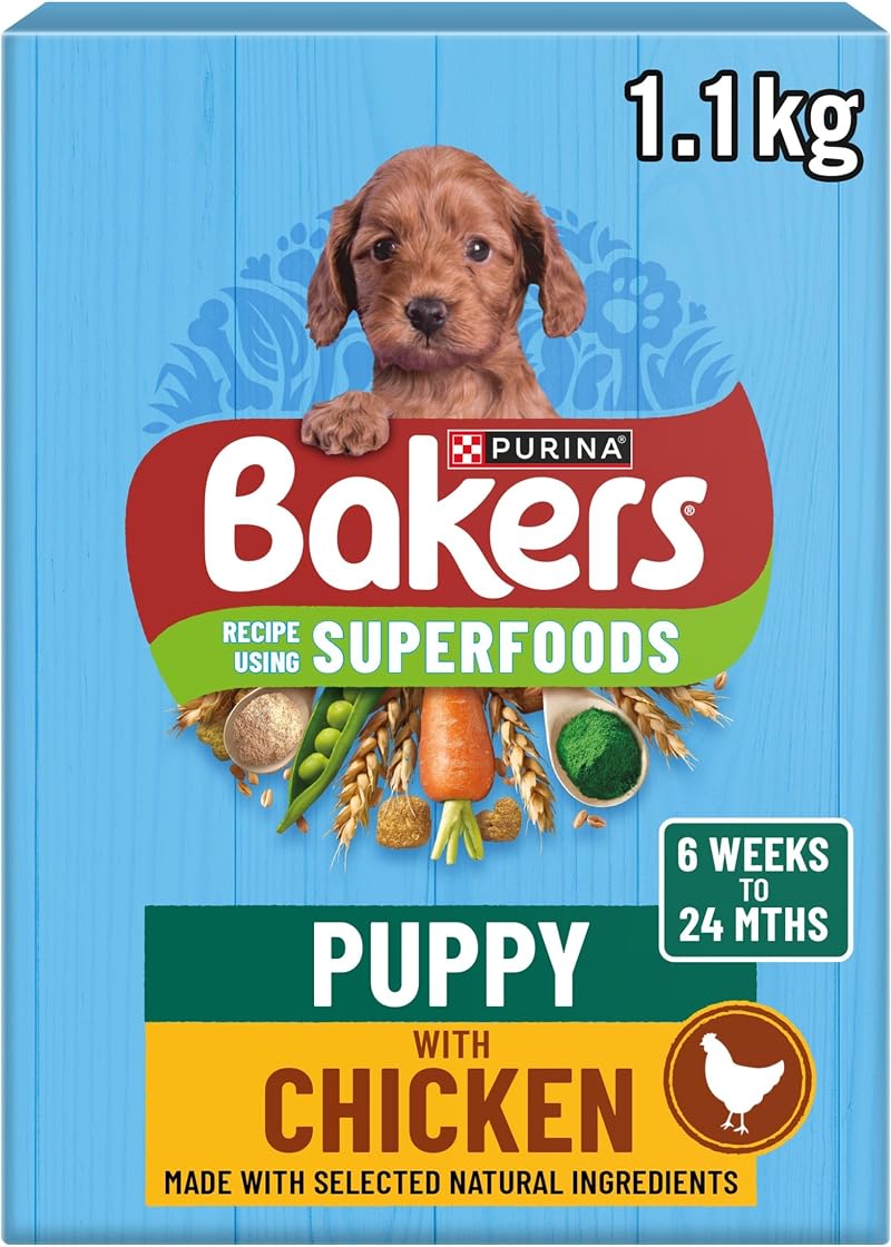 Bakers Superfoods Puppy Chicken with Vegetables Dry Dog Food 1.1kg Pack of 5