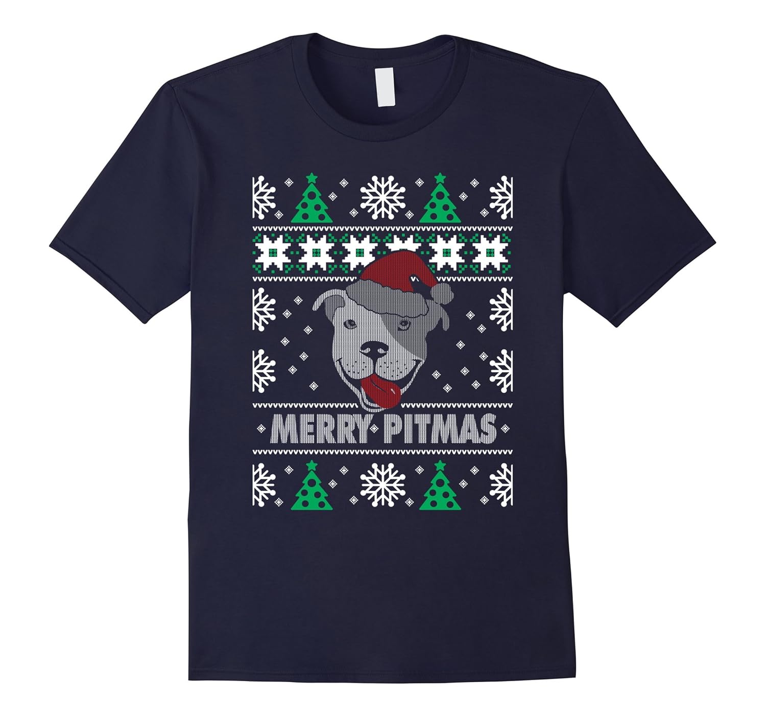 Pitbull MERRY PITMAS Awesome Ulgy Sweater Christmas T-shirt-ANZ