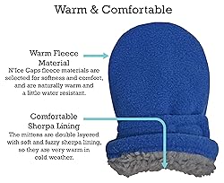 N'Ice Caps Baby Toddler Mittens Kids 2 Pairs Fleece