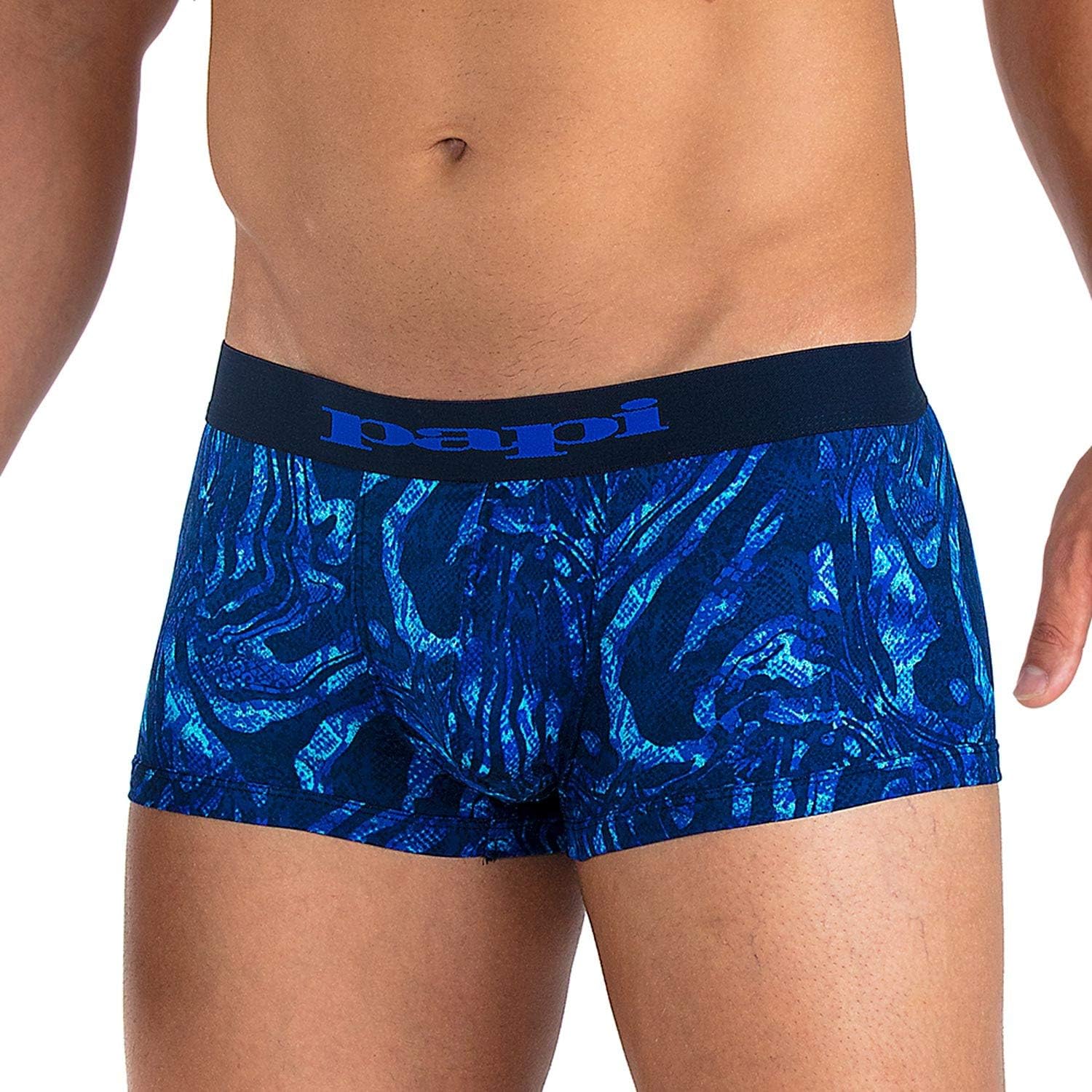 papi Brazilian Trunk Boxer Brief Men Microflex Mesh Animal Print