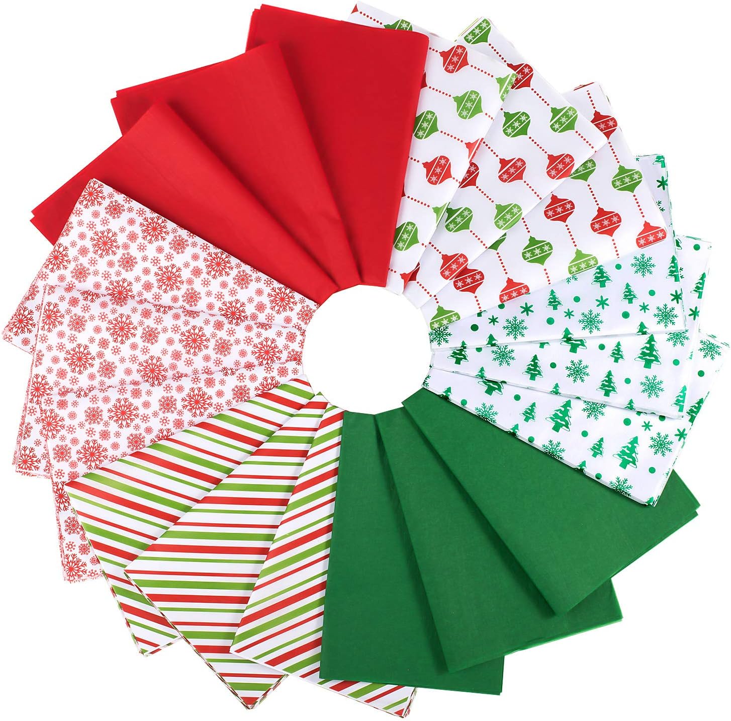 Whaline 120 Sheets Christmas Tissue Paper, Assorted Design Gift