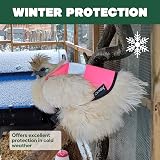 Omlet High-Vis Chicken Jacket Pink Warm Winter Hen Saddle Cold Weather view 2