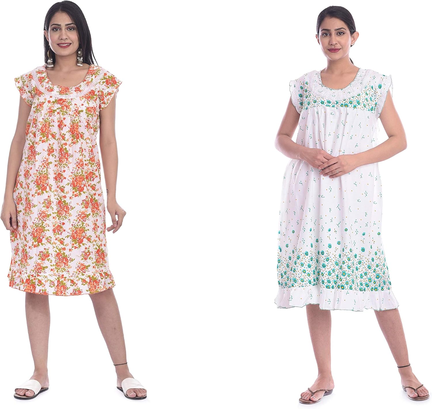 Apratim Cotton Women Printed Sexy Nighties Nighty Knee length Maxi