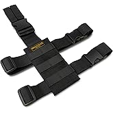 Tactical Molle Drop Leg Platform - Universally Adjustable with Molle Panel to accommodate Both Drop Leg Holster and Knife Holster Leg Strap for Either Left or Right Leg.(Black)