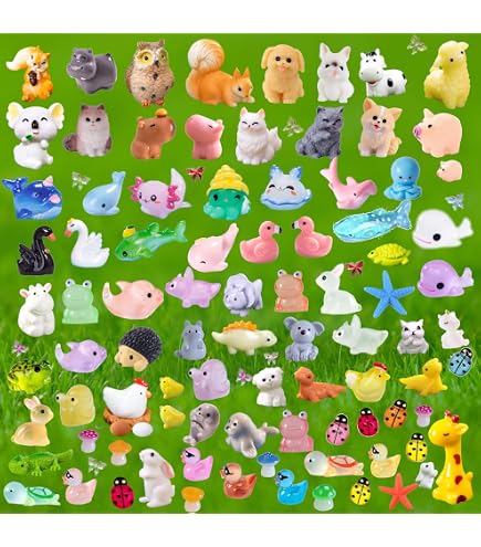 Annhao 50 Pezzi di Mini Decorazione Natalizia Miniatura di Resina di Natale Babbo Natale, Alce, Albero di Natale, Natale DIY Artigianato, Decorazioni di Regalo, Pacco, Biglietti d'Auguri