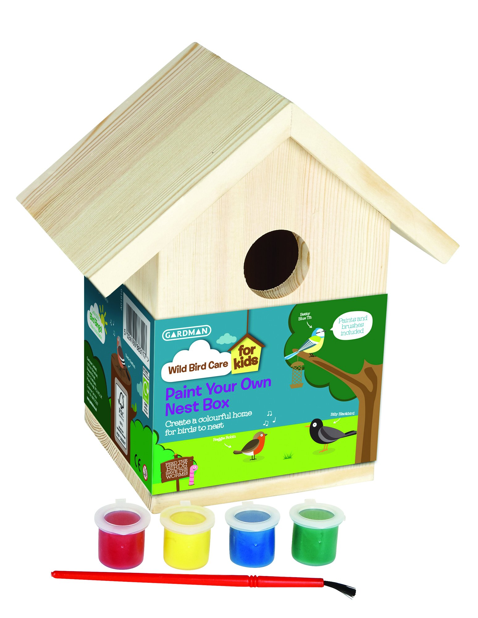 Gardman Paint Your Own Bird Nest Box