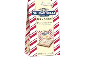 Ghirardelli Peppermint Bark Squares Bag, Milk Chocolate, Peppermint Bark Milk Chocolate, 7.9 oz