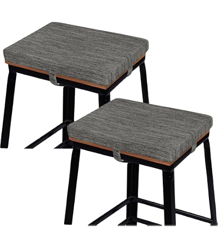 Housses De Coussin De Tabouret De Bar Rectangulaires Antidérapantes - Tissu Coton/lin, épaisseur 4-5cm, Pour Salle à Manger, Jardin, Salon | Tailles Disponibles