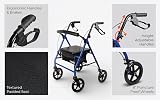 Aidapt Folding Rollator Walker with Padded Seat, 8in Wheels, Brakes view 7