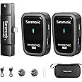 Saramonic Blink500 Prox-Q4 Wireless Lavalier Microphone for iPhone iPad - Mini Plug Play Cordless Lapel Mic for Vlog Podcast Facebook Live Stream Filming Video Recording (TX+TX+RX)